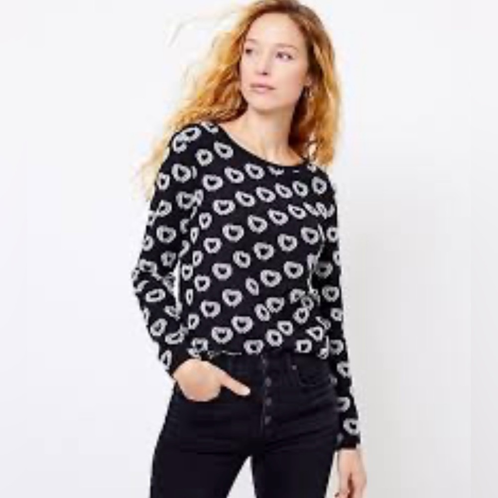Clip Heart Long Sleeve Tee size L